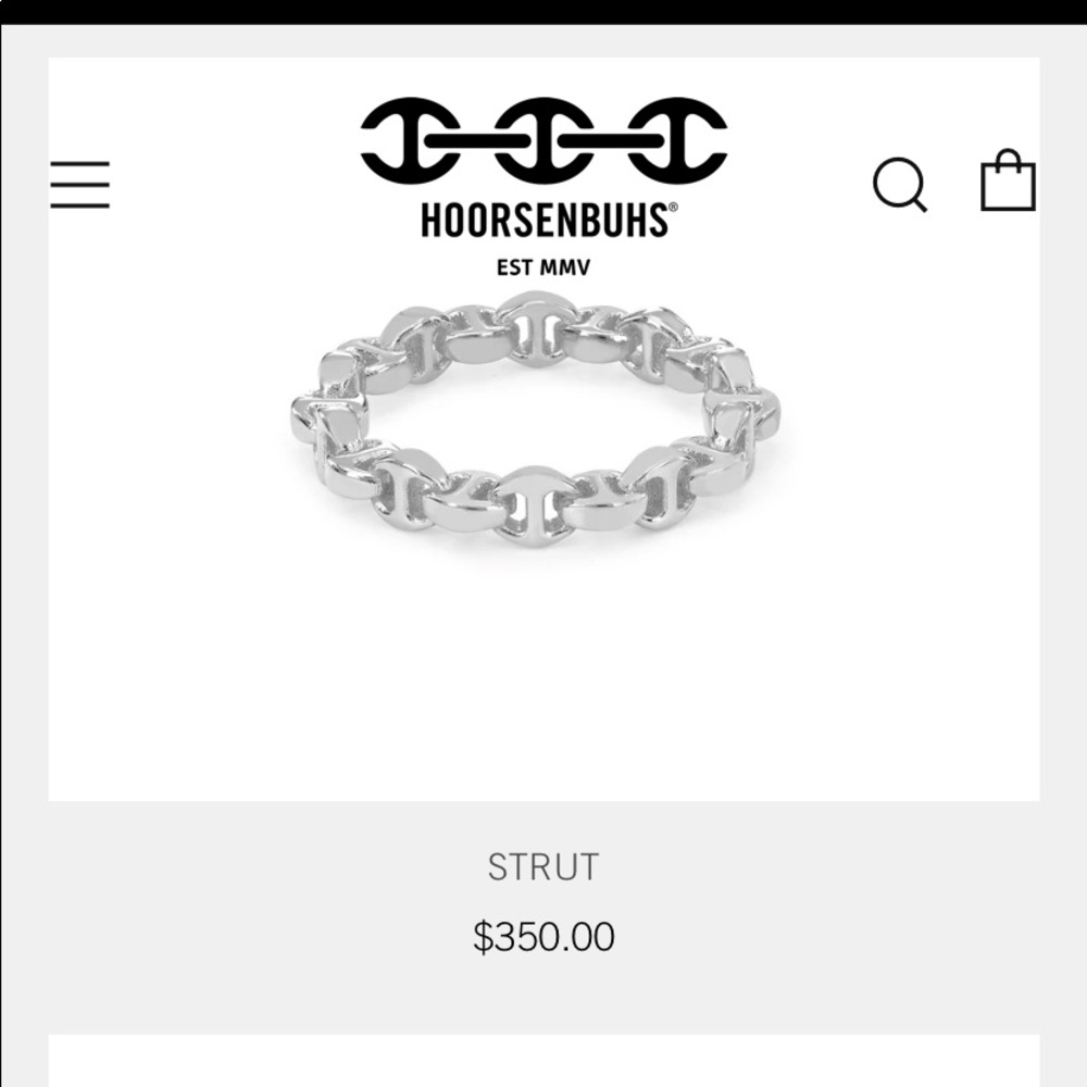 Hoorsenbuhs strut ring, size 8